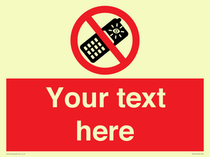 Custom No camera phones Sign